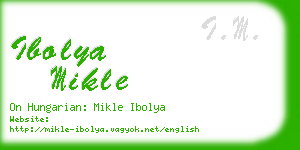 ibolya mikle business card